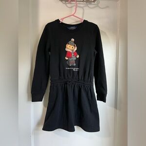 POLO Ralph Lauren 🖤 Ls Polo Hat Bear Drawstring Sweater Dress